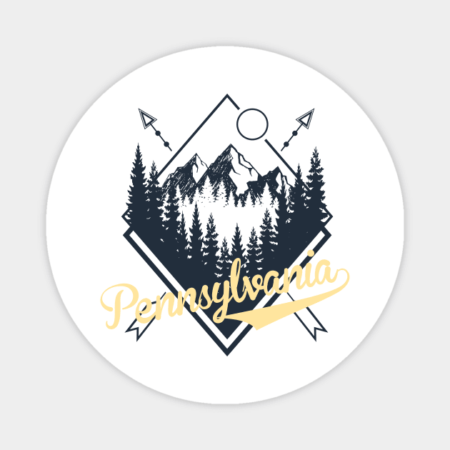 Pennsylvania Magnet by LaarniGallery